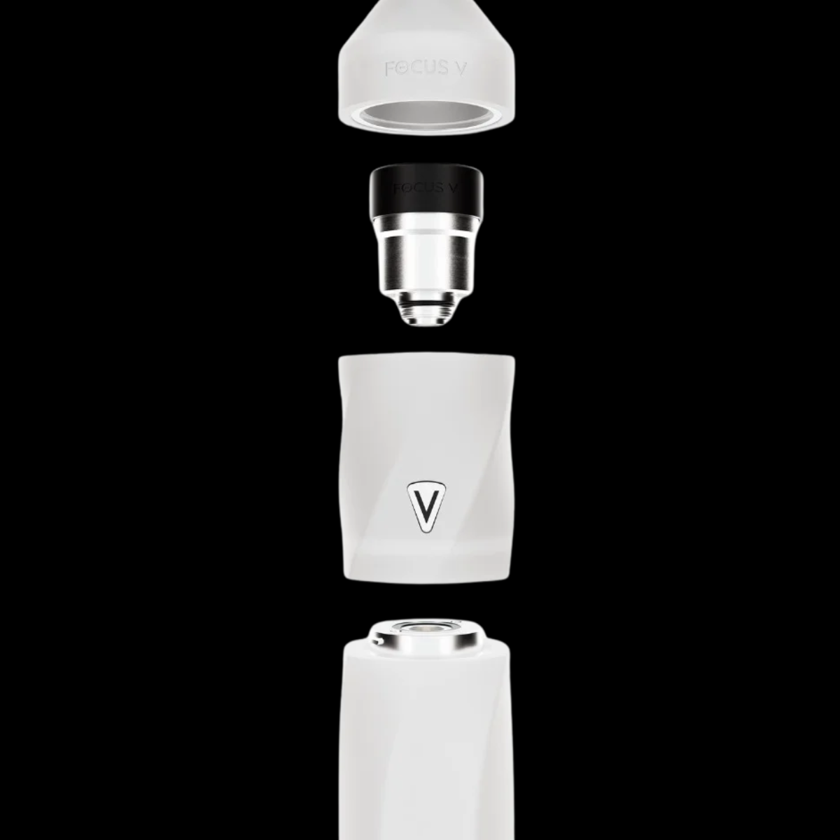 Side view of the Focus V Aeris Vaporiser highlighting its sleek design.