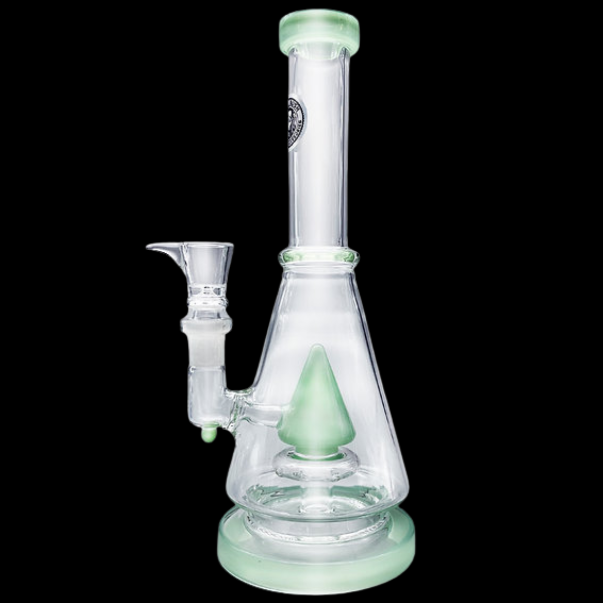 Glass Percolator Conical Bong showcasing its sleek, conical shape.
