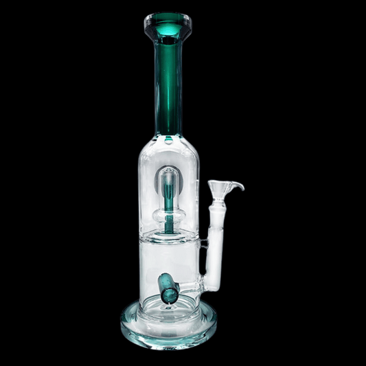 Glass Percolator Double Chamber Bong – 31cm