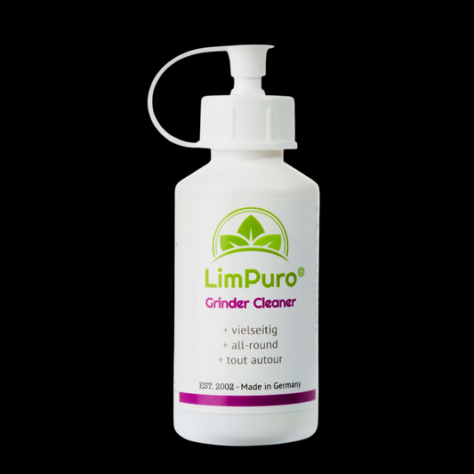 Limpuro Grinder Cleaner 50ml bottle displayed upright.