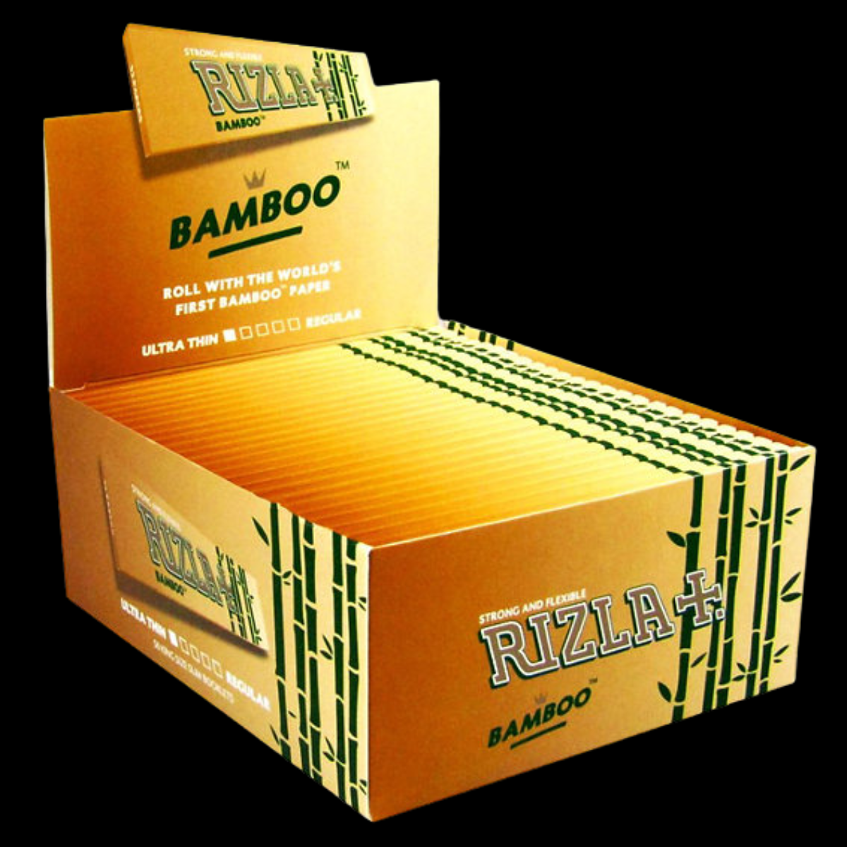 Rizla Bamboo Rolling Papers booklet showcasing eco-friendly packaging.
