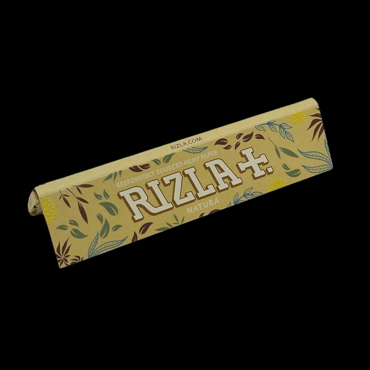 Close-up of Rizla Natura rolling papers made from organic hemp.
