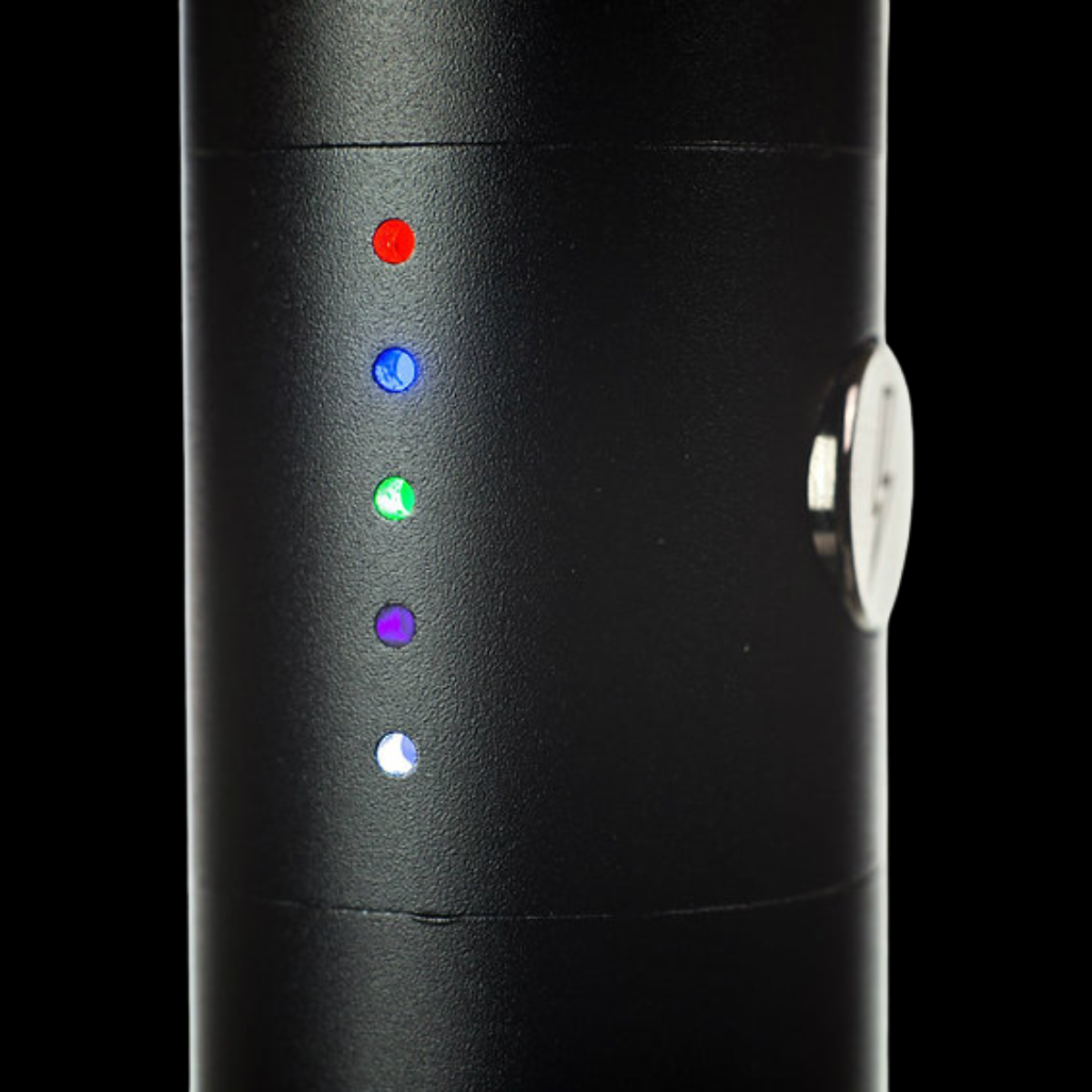 Storm Vaporiser showcasing sleek stainless steel design.
