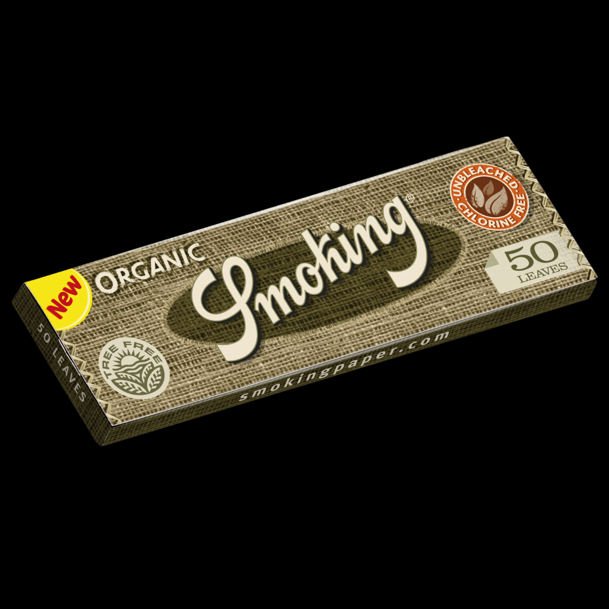 Smoking Organic 1 1/4 Rolling Papers booklet showcasing natural, eco-friendly packaging.
