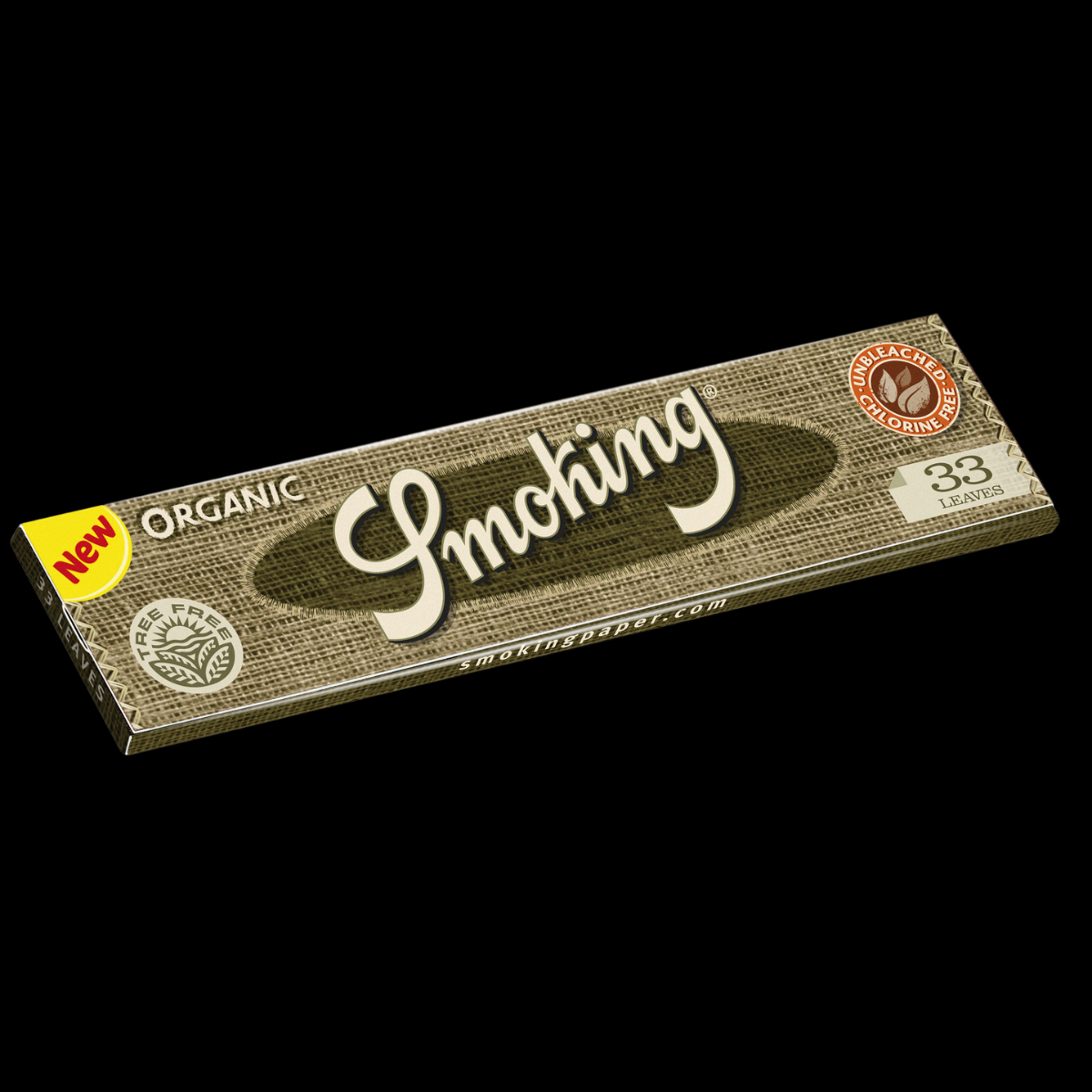 Smoking Organic Kingsize Slim Rolling Papers booklet showcasing eco-friendly packaging.
